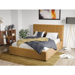 Pat Tapitat Adam cu somiera fixa Galben - Eden 11 140x200 imagine