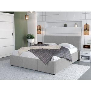 Pat Tapitat Avelis cu somiera fixa Gri - Swing 16 180x200 imagine