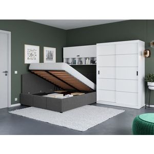 Set Mobila Dormitor Nordis 2.92m cu pat de colt rabatabil imagine