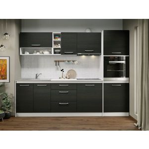 Set Mobila Bucatarie Mina 260 Alb/Ferrara C175 imagine