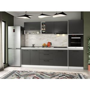 Set Mobila Bucatarie Mina Grafit 260 Gri Antracit C177 imagine
