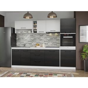 Set Mobila Bucatarie Mina Yang 260 Ferrara/Alb C176 imagine