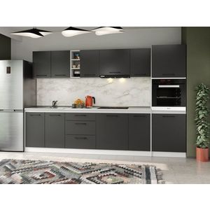 Set Mobila Bucatarie Mina Grafit 300 Gri Antracit C188 imagine
