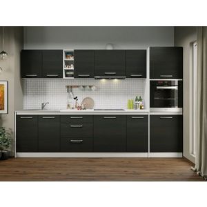 Set Mobila Bucatarie Mina 300 Alb/Ferrara C184 imagine