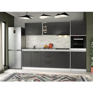 Set Mobila Bucatarie Mina Grafit 260 Gri Antracit C179 imagine