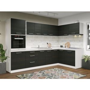 Set Mobila Bucatarie Colt Mina 300*160 Alb/Ferrara C197 imagine