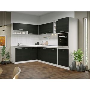 Set Mobila Bucatarie Colt Mina 180*280 Alb/Ferrara C192 imagine