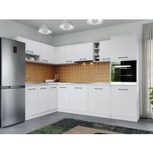 Set Mobila Bucatarie Colt Mina Pure 180*280 Alb C190 imagine