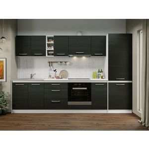 Set Mobila Bucatarie Mina 300 Alb/Ferrara C185 imagine