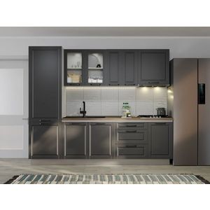 Set Mobila Bucatarie Cucina - Config. CC5 Gri Antracit imagine