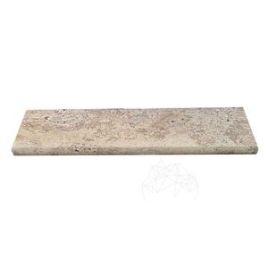 Bordura Travertin Latte Antichizat Cross Cut, 3 x 15 x 61 cm imagine