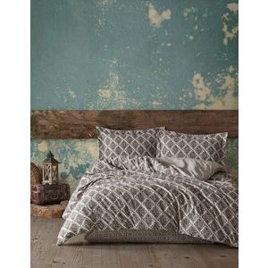 Lenjerie de pat dubla King (FR), L'essentiel Maison, Sufi İkat, Maro / Bej imagine