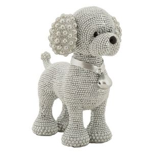 Statueta / figurina decorativa Poodle Dog Sparky, Mauro Ferretti, 15x9.5x15 cm, polirasina, argintiu imagine