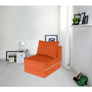 Fotoliu extensibil Urban Living, 70x80x70 cm, Orange imagine