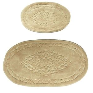 Set covorase de baie, L'essentiel Maison, Cottonkt 000066, Crem imagine