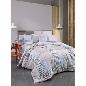 Lenjerie de pat pentru o persoana, L'essentiel Maison, Lida, Alb / Roșu / Albastru / Verde / Negru imagine