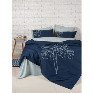 Lenjerie de pat dubla, L'essentiel Maison, Silva, Bumbac Ranforce, Verde menta imagine