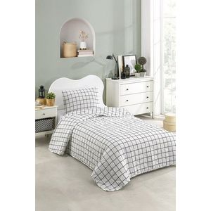 Cuvertura Single 155x200 cm, L'essentiel Maison, Artus, Alb/Negru imagine