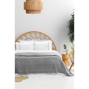 Set cuvertura de pat dubla 3 piese, L'essentiel Maison, Noemi, Gri imagine