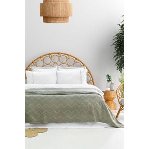 Set cuvertura de pat dubla 3 piese, L'essentiel Maison, Noemi, Verde imagine
