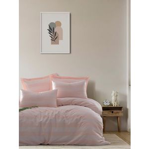 Lenjerie de pat dubla 3 piese, L'essentiel Maison, Max Yollu Saten, Bumbac;Poliester, Roz pudra imagine