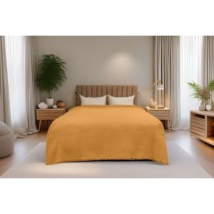 Cuvertura matlasata dubla, L'essentiel Maison, Waffle, Caramel imagine