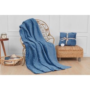 Patura Double, L'essentiel Maison, Ipeksoft, Albastru indigo imagine