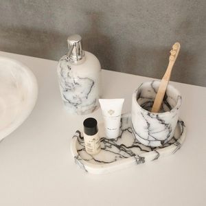 Set de baie, L'essentiel Maison, MAR07010302D, Alb imagine