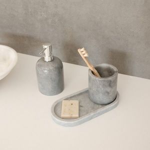 Set de baie, L'essentiel Maison, MAR07020206D, Gri imagine