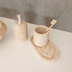 Set de baie, L'essentiel Maison, MAR07030104D, Bej imagine