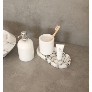 Set de baie, L'essentiel Maison, MAR07040602D, Alb imagine