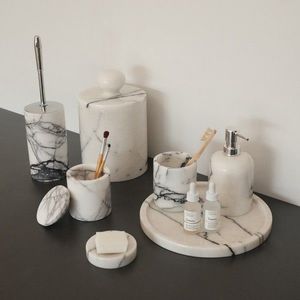 Set de baie, L'essentiel Maison, MAR07090302D, Alb imagine