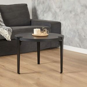 Masuta de cafea, Hanah Home, Fregoia, Antracit / Negru imagine