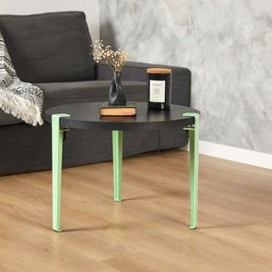 Masuta de cafea, Hanah Home, Fregoia, Antracit / Mentă / Verde imagine