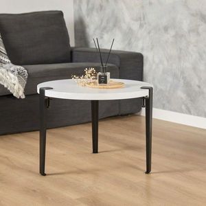 Masuta de cafea, Hanah Home, Fregoia, Alb/Negru imagine