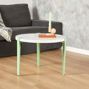 Masuta de cafea, Hanah Home, Fregoia, Alb / Menta / Verde imagine