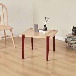 Masuta de cafea, Hanah Home, Halicheron, Lemn / Burgundy imagine