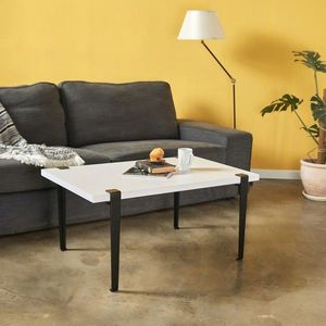 Masuta de cafea, Hanah Home, Neda, 90x45x60 cm, Alb/Negru imagine