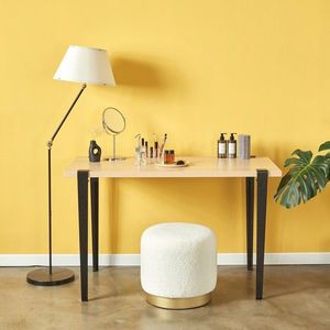 Masa de machiaj, Hanah Home, Elaea, 90x75x45 cm, Lemn/Negru imagine