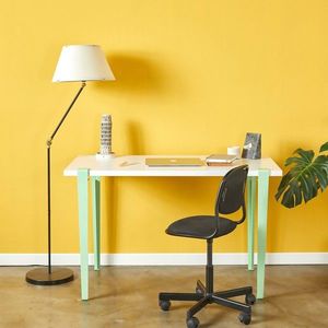 Birou, Hanah Home, Eridanos, 120x75x60 cm, Alb / Menta / Verde imagine