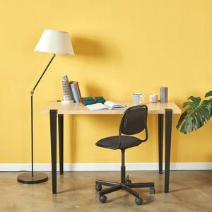 Birou, Hanah Home, Eridanos, 120x75x60 cm, Lemn/Negru imagine