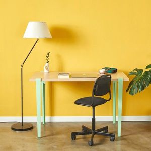 Birou, Hanah Home, Eridanos, 120x75x60 cm, Lemn / Verde menta imagine