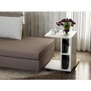 Masuta pentru living General, Furny Home, 45x35x65 cm, alb imagine