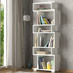 Biblioteca Blok, Woody Fashion, 60x19.5x165 cm, alb imagine