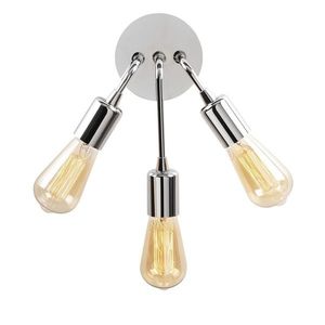 Aplica de perete Harput N-1335, Noor, 22 x 28 cm, 3 x E27, 100W, crom imagine