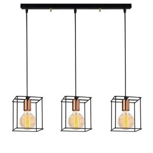 Lustra Selimiye N-1174, Noor, 65 x 109 cm, 3 x E27, 100W, negru imagine