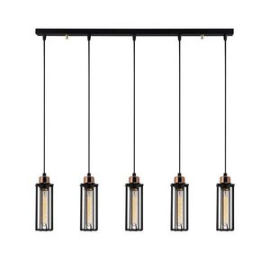 Lustra Likya N-1013, Noor, 80 x 112 cm, 5 x E27, 100W, negru imagine