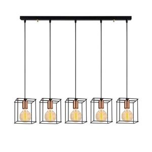 Lustra Selimiye N-1176, Noor, 85 x 109 cm, 5 x E27, 100W, negru imagine