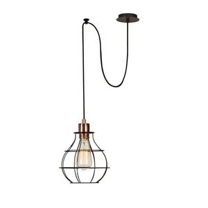 Lustra Tellini MR - 1002, Opviq, 65 x 25 x 110 cm, 1 x E27, 100W, negru imagine