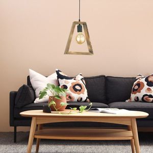 Lustra, Geometrik B, Beacon, 25 x 30-70 cm, 1 x E27, 60W, maro/negru imagine